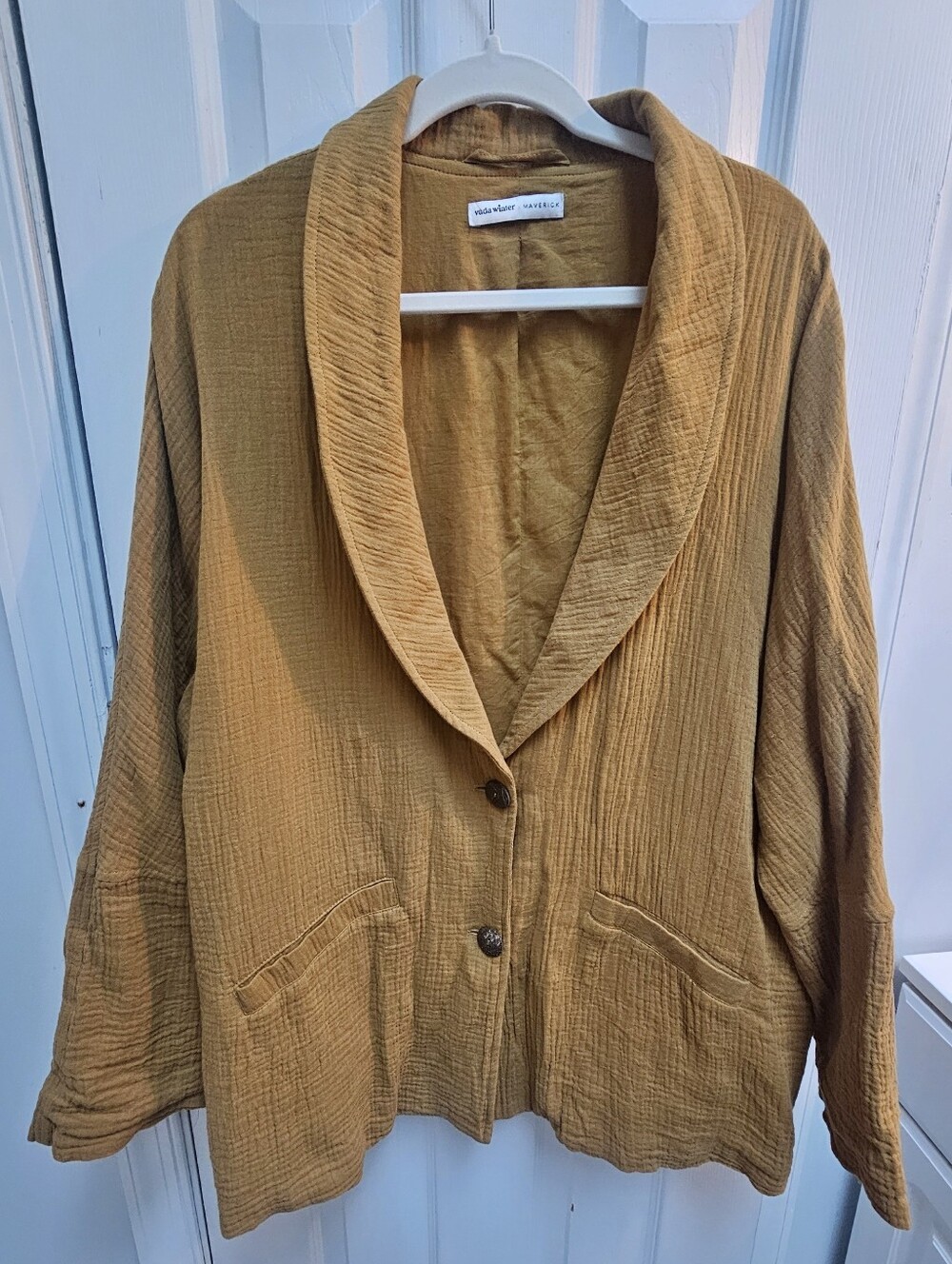Vada Winter Maverick  Cotton Guaze Oversized Boyfriend Blazer